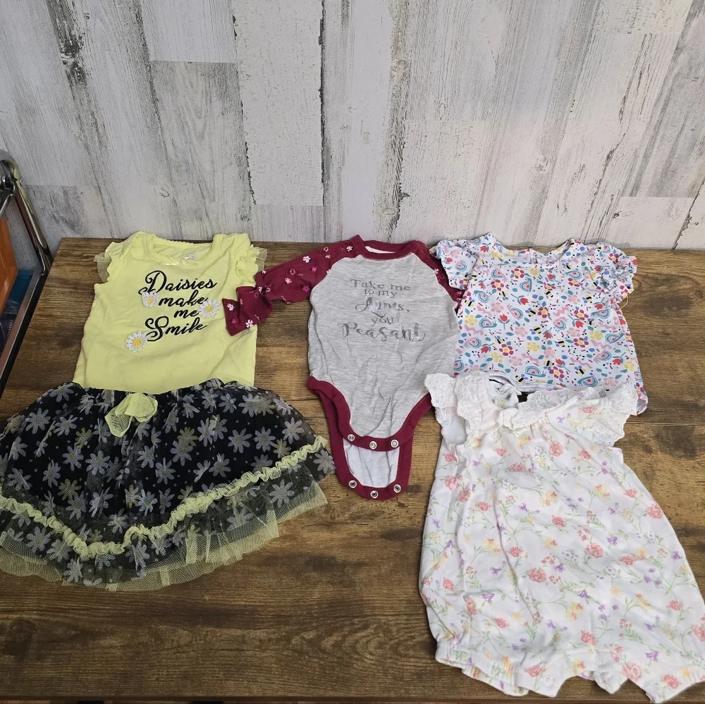 Baby Girls Size 12 Months Summer Clothing Lot Of 5